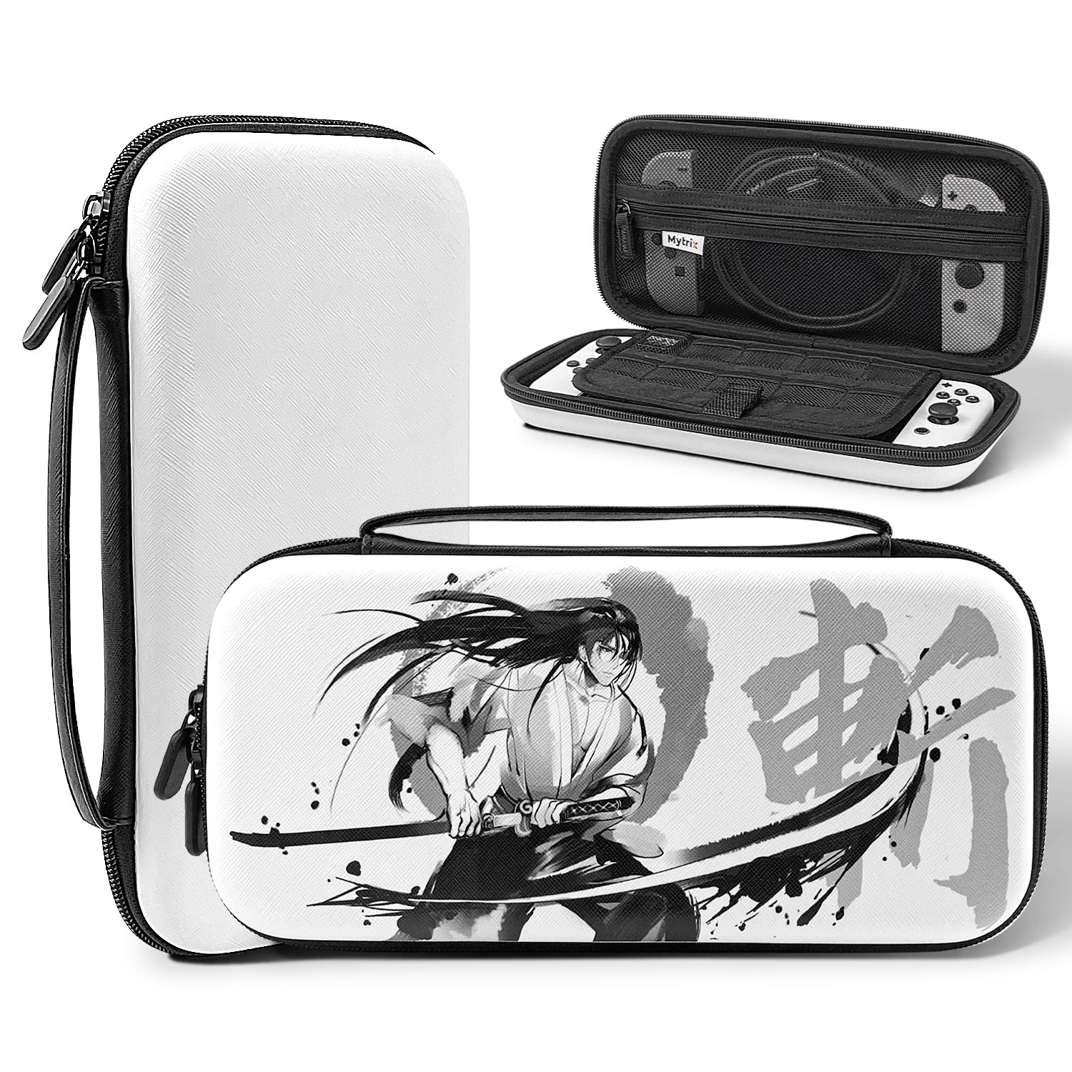 Mytrix Switch Carrying Case for Nintendo Switch & Newest Switch OLED, Japanese Samurai Protective Travel Storage Bag with Pocket & 10 Game Card Slots Mytrix Switch Carrying Case for Nintendo Switch & Newest Switch OLED, Japanese Samurai Protective Travel Storage Bag with Pocket & 10 Game Card Slots